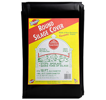 WARP'S® ROUND SILAGE COVER POLYETHYLENE BLACK 20 FT (FITS 18 FT SILO) 1/PKG