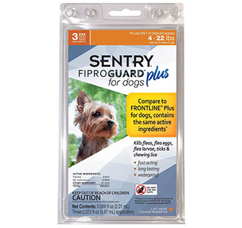 SENTRY® FIPROGUARD® PLUS K9 FLEA AND TICK SQUEEZE-ON LIQUID 4-22 LB 3/PKG