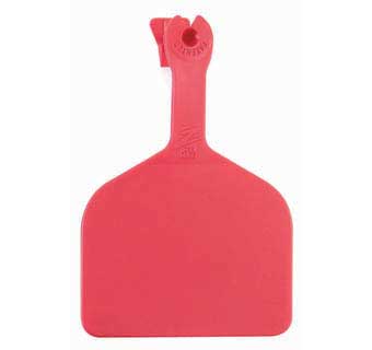 ONE-PIECE FEEDLOT EAR TAGS BLANK RED EACH