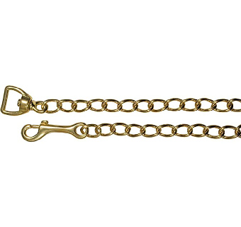 LEAD CHAIN WITH BRS PLT SWIVEL 1 IN X 30 IN 1/PKG