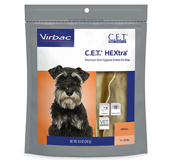 C.E.T.® HEXTRA® PREMIUM ORAL HYGIENE CHEWS FOR DOGS SMALL 11-25 LB 30/PKG