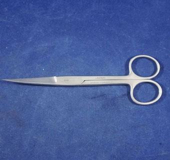 SURGICAL SCISSOR CUR/SHARP GERM STAINLESS STEEL 5-1/2 IN L