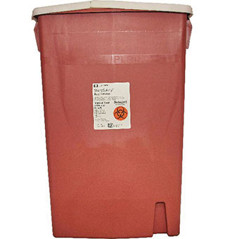 COVIDIEN SHARPS CONTAINER 18 GALLON HINGED LID 1/PKG