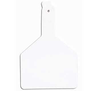 ONE-PIECE COW EAR TAGS BLANK WHITE EACH