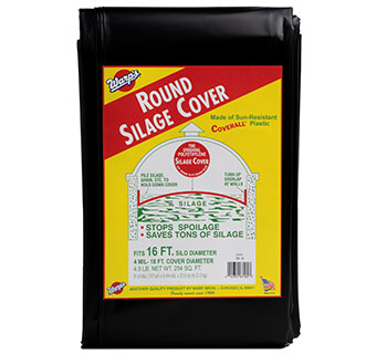 WARP'S® ROUND SILAGE COVER POLYETHYLENE BLACK 18 FT (FITS 16 FT SILO) 1/PKG