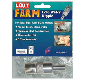 L-70 CENTER FLOW WATER NIPPLE - EACH