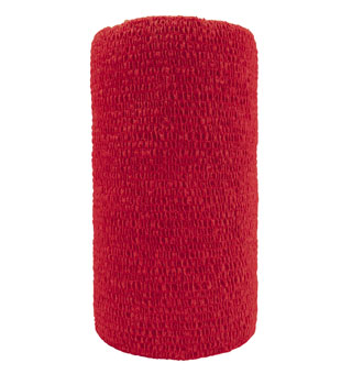 CATTLE WRAP BANDAGE 4 IN X 5 YDS RED 100/PKG