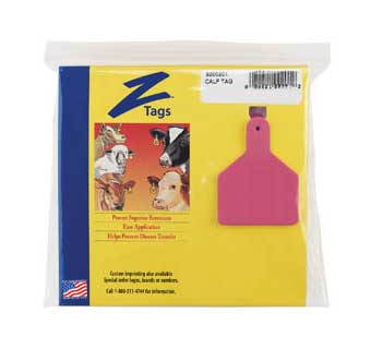 ONE-PIECE CALF EAR TAGS BLANK PINK 25 COUNT