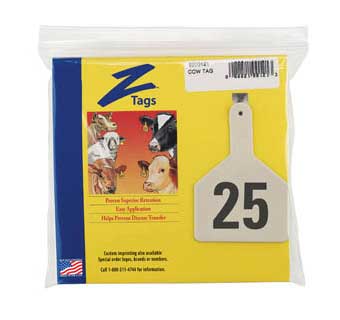 COW 1 PIECE PRE-NUMBERED LASER PRINT WHITE 1-25