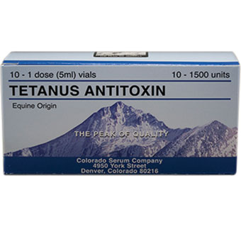 TETANUS ANTITOXIN (COLORADO SERUM) 1500 UNITS X 10 (5 ML)