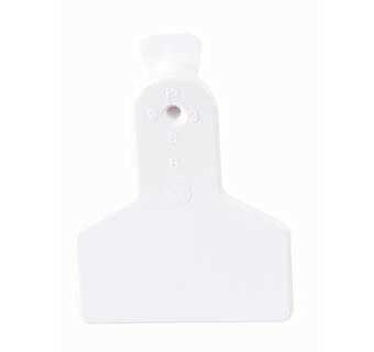 ONE-PIECE SMALL ANIMAL EAR TAGS BLANK WHITE EACH