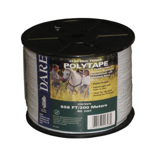 FENCE POLYTAPE 1/2 IN WHITE 656 FT