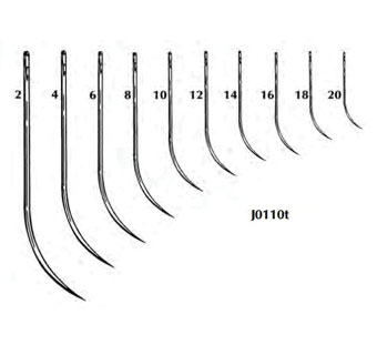 SUTURE NEEDLE ##6 1/2 CRVD 12/PKG