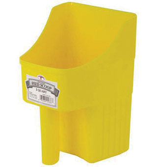 LITTLE GIANT 3 QUART ENCLOSED FEED SCOOP YELLOW 153867