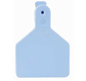 ONE-PIECE CALF EAR TAGS BLANK BLUE 100 COUNT