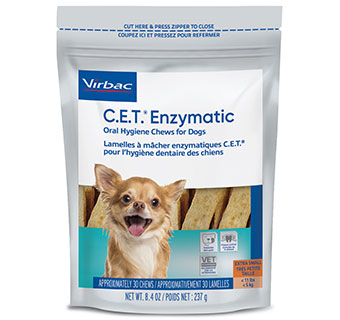 C.E.T.® ENZYMATIC ORAL HYGIENE CHEWS FOR DOGS <11 LBS 30/PKG