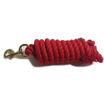3245.75 COTTON LEAD ROPE WITH BOLT SNAP 3/4 IN X 10 FT BURGUNDY