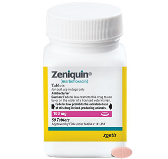 ZENIQUIN® (MARBOFLOXACIN) TABLETS 100 MG 50/BOTTLE (RX)
