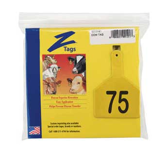 COW 1 PIECE PRE-NUMBERED LASER PRINT YELLOW 51-75