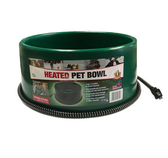 HEATED PET BOWL ROUND 1.5 GAL 60 WATTS GREEN 1/PKG