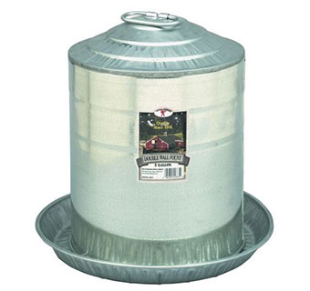 DOUBLE WALL MOUNT POULTRY FOUNT - 5 GALLON - EACH