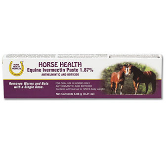 HORSE HEALTH EQUINE IVERMECTIN PASTE APPLE FLAVOR 1.87% TUBE - EACH