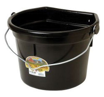 LITTLE GIANT® FLAT BACK BUCKET 22 QT PLASTIC BLACK