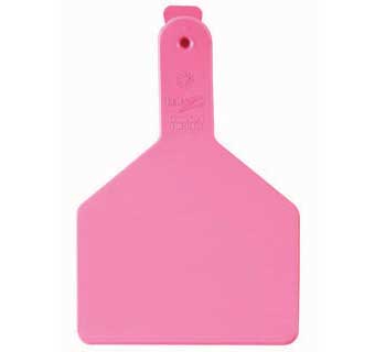 ONE-PIECE COW EAR TAGS BLANK PINK 100 COUNT