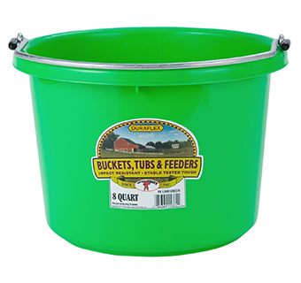 PLASTIC BUCKET - 8 QUART - LIME GREEN - EACH