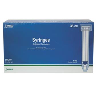 IDEAL® DISPOSABLE SYRINGES 35 CC LUER LOCK HARD PACKED 30/PKG