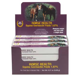 HORSE HEALTH IVERMECTIN PASTE APPLE FLAVOR DISPLAY 2 X 12 COUNT DISPLAYS