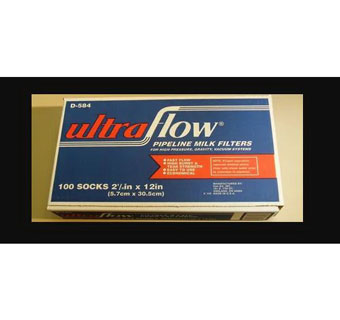 ULTRAFLOW® FILTER SOCK FABRIC 24 IN L 2-1/4 IN ID 100/BX