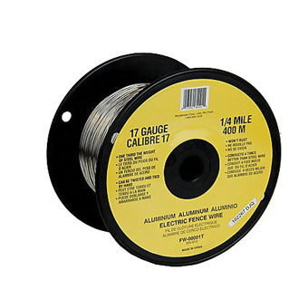 ZAREBA® HIGH CONDUCTIVITY LOW STRAIN WIRE 1/4 MILE 17 GA ALUMINUM