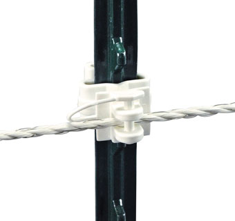 PINLOCK T-POST INSULATOR WHITE 25/PKG