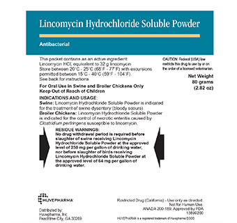 LINCOMYCIN HYDROCHLORIDE SOLUBLE POWDER 80 G PACK (RX)