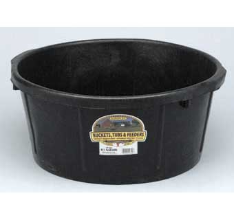 RUBBER ALL-PURPOSE TUB 6.5 GALLON BLACK 1/PKG