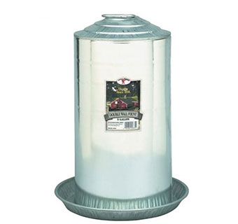 DOUBLE WALL MOUNT POULTRY FOUNT - 8 GALLON - EACH