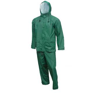 STORM CHAMP LIGHT WEIGHT RAIN SUIT 2 PIECE FOREST GREEN LARGE