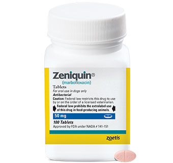 ZENIQUIN® (MARBOFLOXACIN) TABLETS 50 MG 100/BOTTLE (RX)