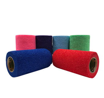 CATTLE WRAP BANDAGE 4 IN X 5 YDS ASSORTED COLORS 100/PKG