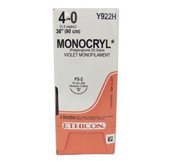 ETHICON™ MONOCRYL® SUTURE Y922H 36 IN (FS-2) 36/PKG