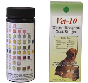 VET-10 URINE REAGENT TEST STRIPS J0630X 100/BOTTLE
