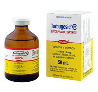 TORBUGESIC® INJECTABLE (BUTORPHANOL TARTRATE) 10 MG 50 ML CIV