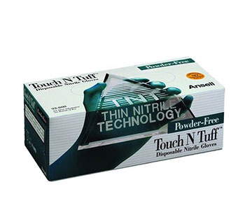 TOUCH-N-TUFF™ NITRILE GLOVES - POWDER FREE- LARGE - 100/BOX