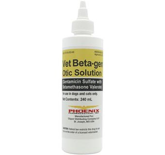 VET BETA-GEN OTIC SOLUTION FOR DOGS & CATS 3 MG 240 ML RX