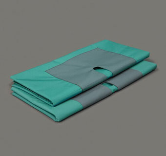 SURGICAL DRAPE 30 IN L X 30 IN W GREEN COTTON/POLYESTER 2 IN X 1 IN