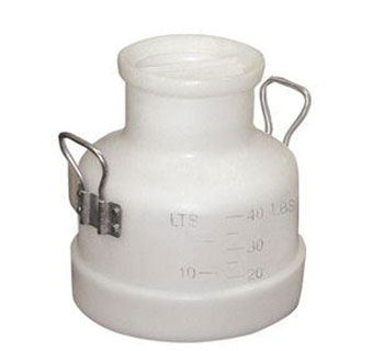 COW MILK BUCKET WITH STORAGE LID AND 2 HANDLE GALVANIZED 40 LB