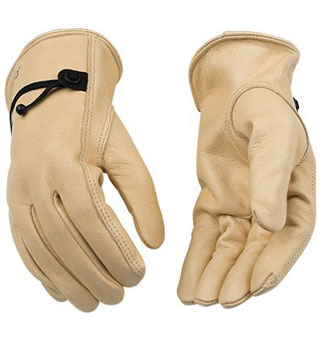 99 DRIVER GLOVES COWHIDE BALL + TAPE GOLD MED