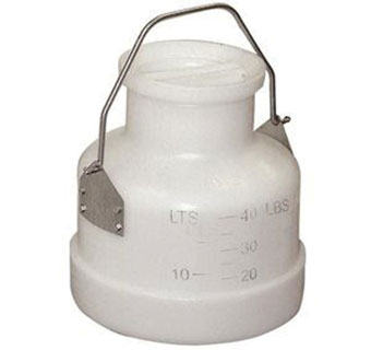 COW MILK BUCKET WITH STORAGE LID AND SS LOCKING HANDLE 40 LB