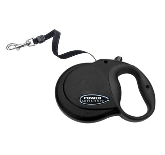 POWER WALKER® 08701 RETRACTABLE DOG LEASH PLASTIC MED 16 FT BLACK